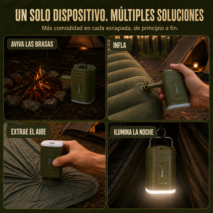 Inflador Portátil Recargable 3 en 1